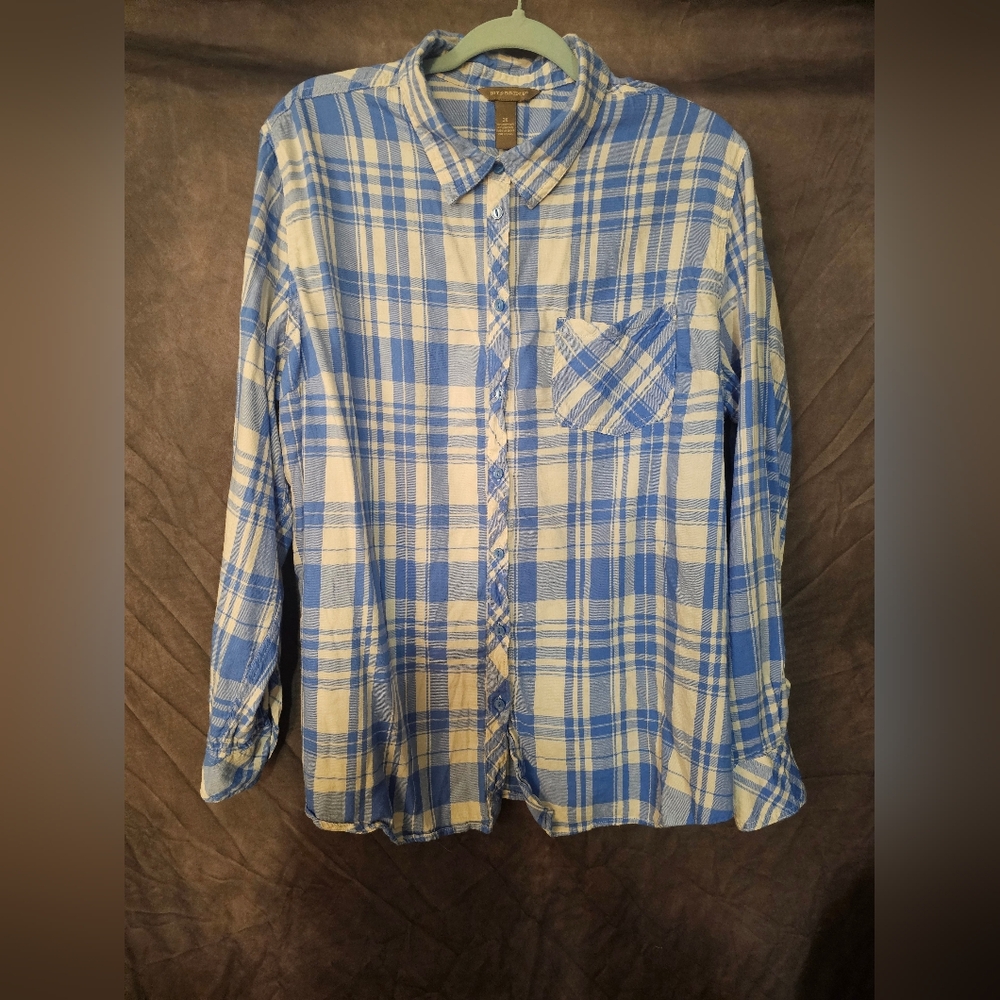 Bit & Bridle Blue and White Casual Shirt
